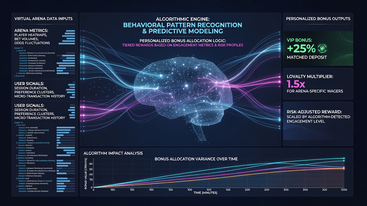 Dashboard interface displaying personalized bonus triggers derived from user behavior analytics