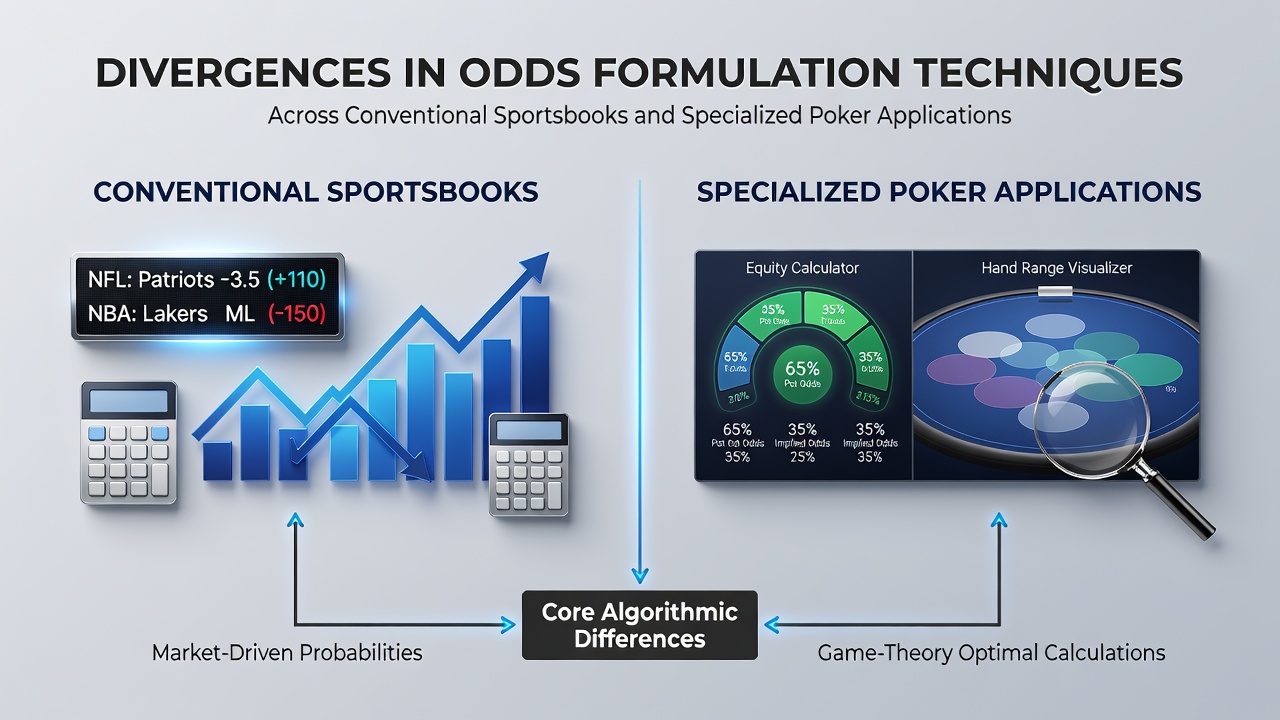 Divergences in Odds Formulation Techniques Across Conventional Sportsbooks and Specialized Poker Applications