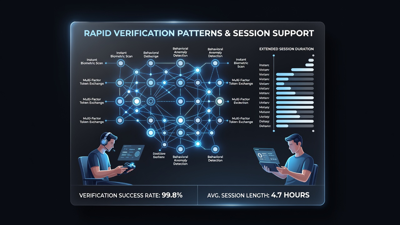 Tournament participants engaging in extended virtual sessions with verification status indicators visible on interfaces