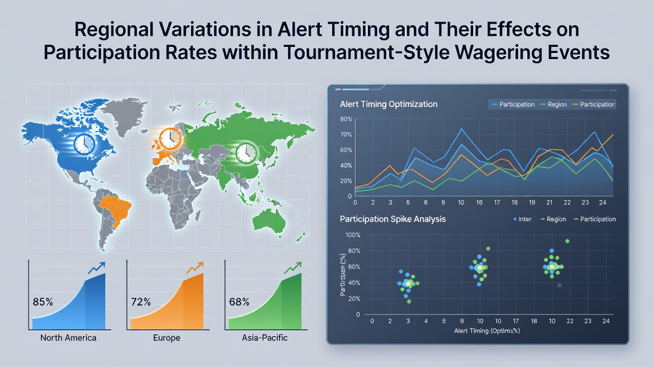 Map showing different time zones and alert notification patterns across global wagering regions