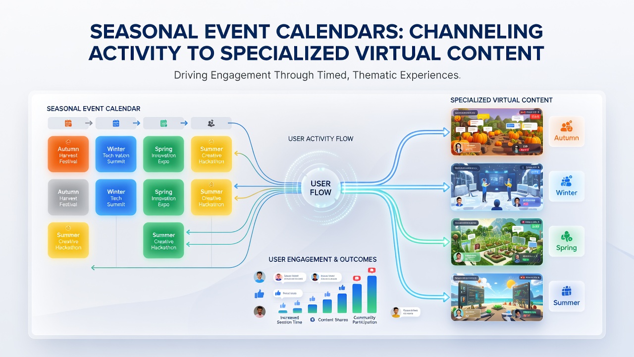 Users engaging with seasonal virtual contest interfaces on multiple global platforms