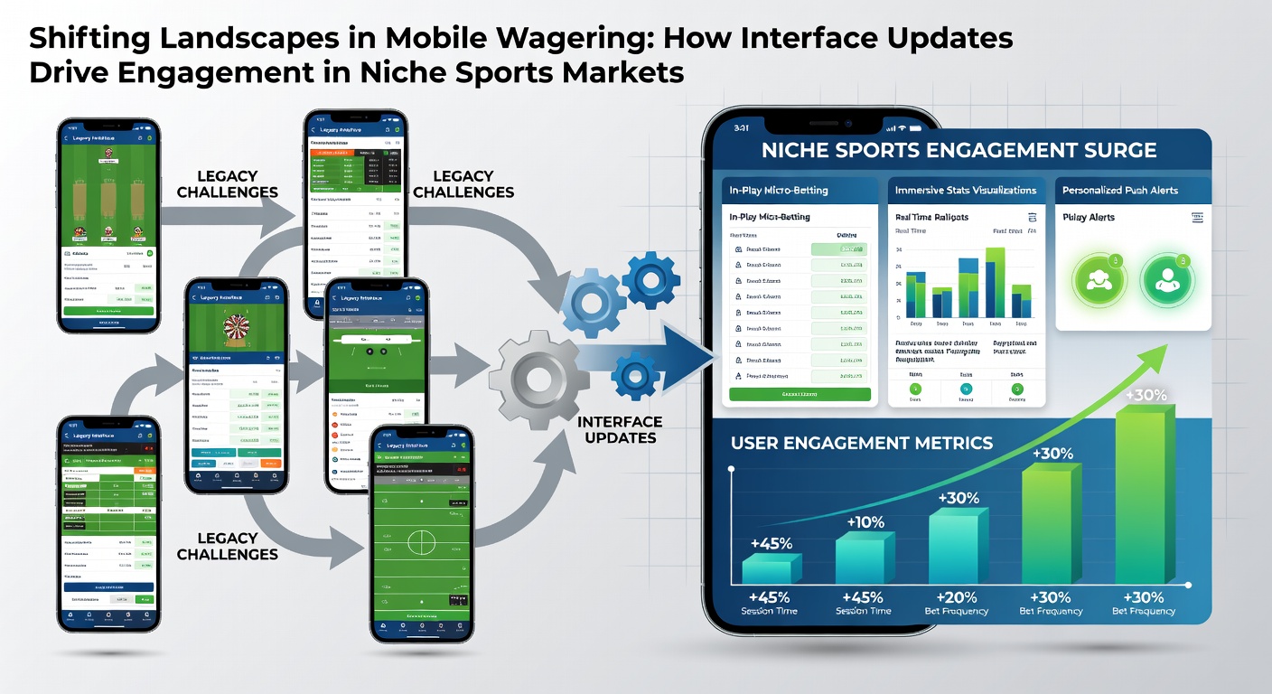 Users engaging with updated mobile betting screens focused on niche sports markets including live odds and personalized recommendations