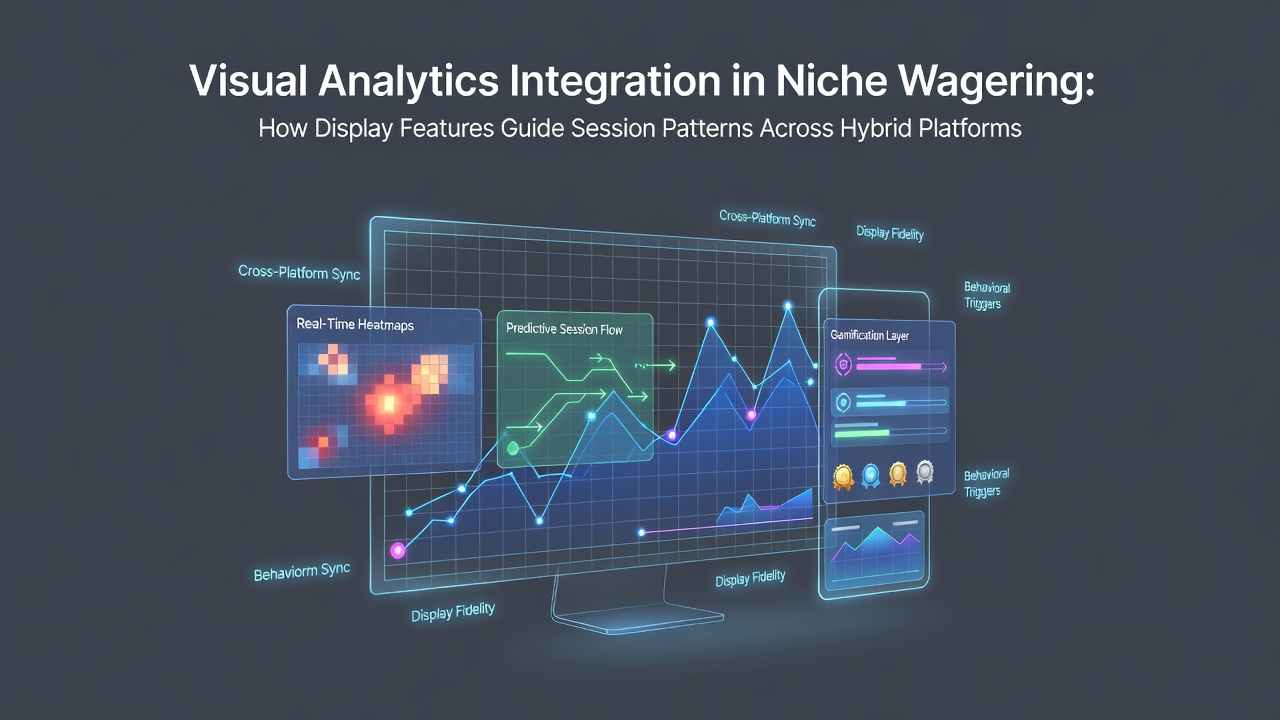 Dashboard showing visual analytics tools integrated into a hybrid wagering interface with heatmaps and session tracking graphs